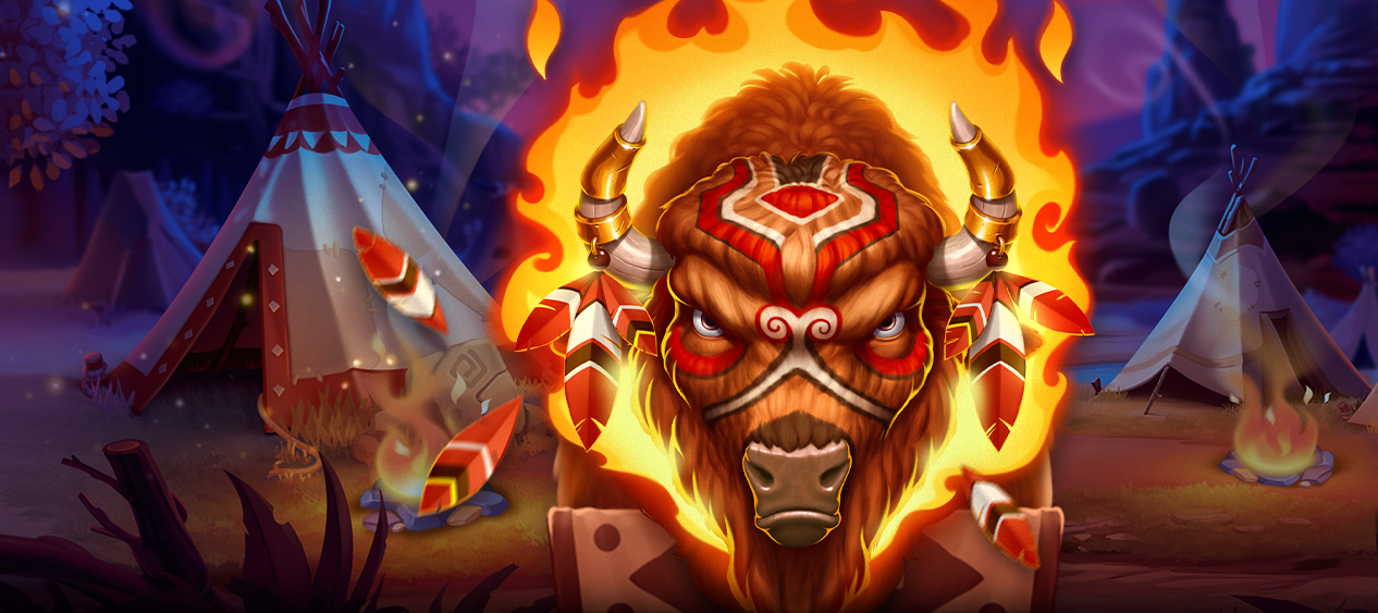 Play 10 Flaming Bisons by Push Gaming - Online Casino Game